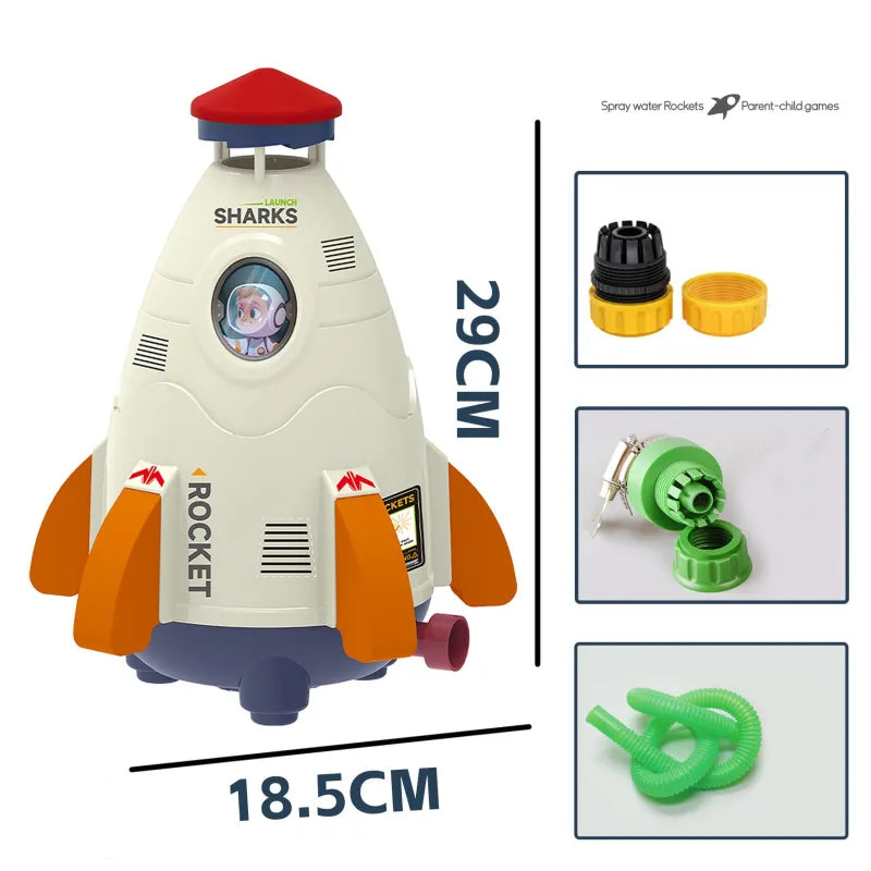 Kids Rocket Sprinkler Spinner Toy