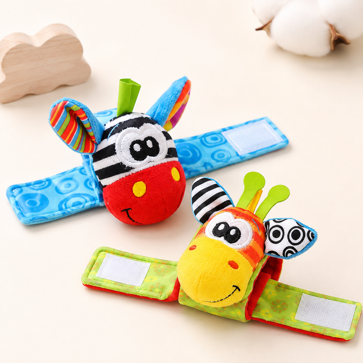 Cute Baby Rattle Wrist & Foot Socks – 2PCS Set